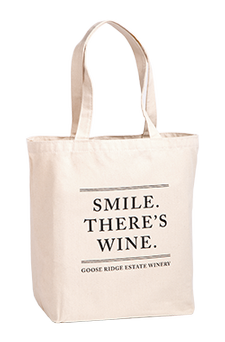 Smile Theres Wine Tote