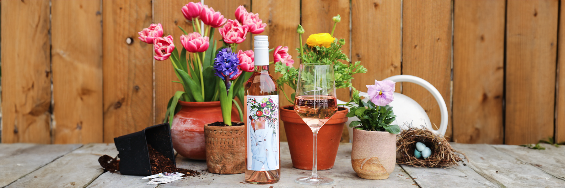 Revelation wine with flowers