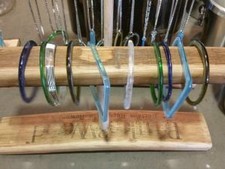 Glass Bangle Bottles and Wood Image