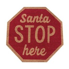 Santa Stop Here Door Mat Image