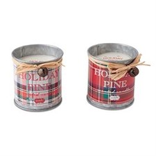 Tartan Candle