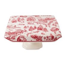 Toile Pedestal Cake Stand