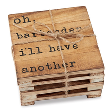 Wood Planked Coaster Set Image
