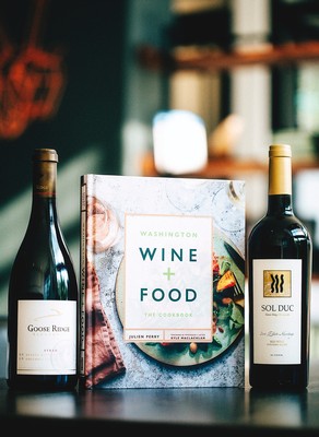 WA Wine + Food Cookbook & 2 bottles of wine
