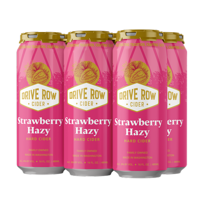 Strawberry Hazy Hard Cider (6) 16oz cans