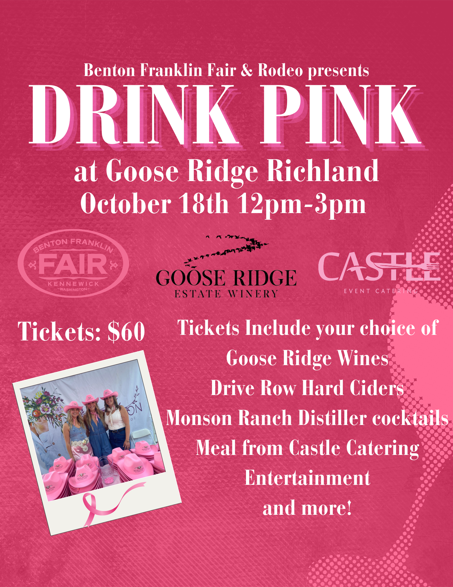 Drink Pink with Benton Franklin Fair & Rodeo at Goose Ridge Estate Vineyard & Winery in Seattle, WA